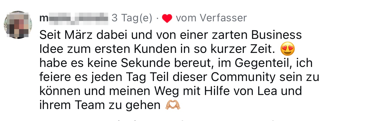 Community-Ergebnis: von der Idee zum ersten Kunden