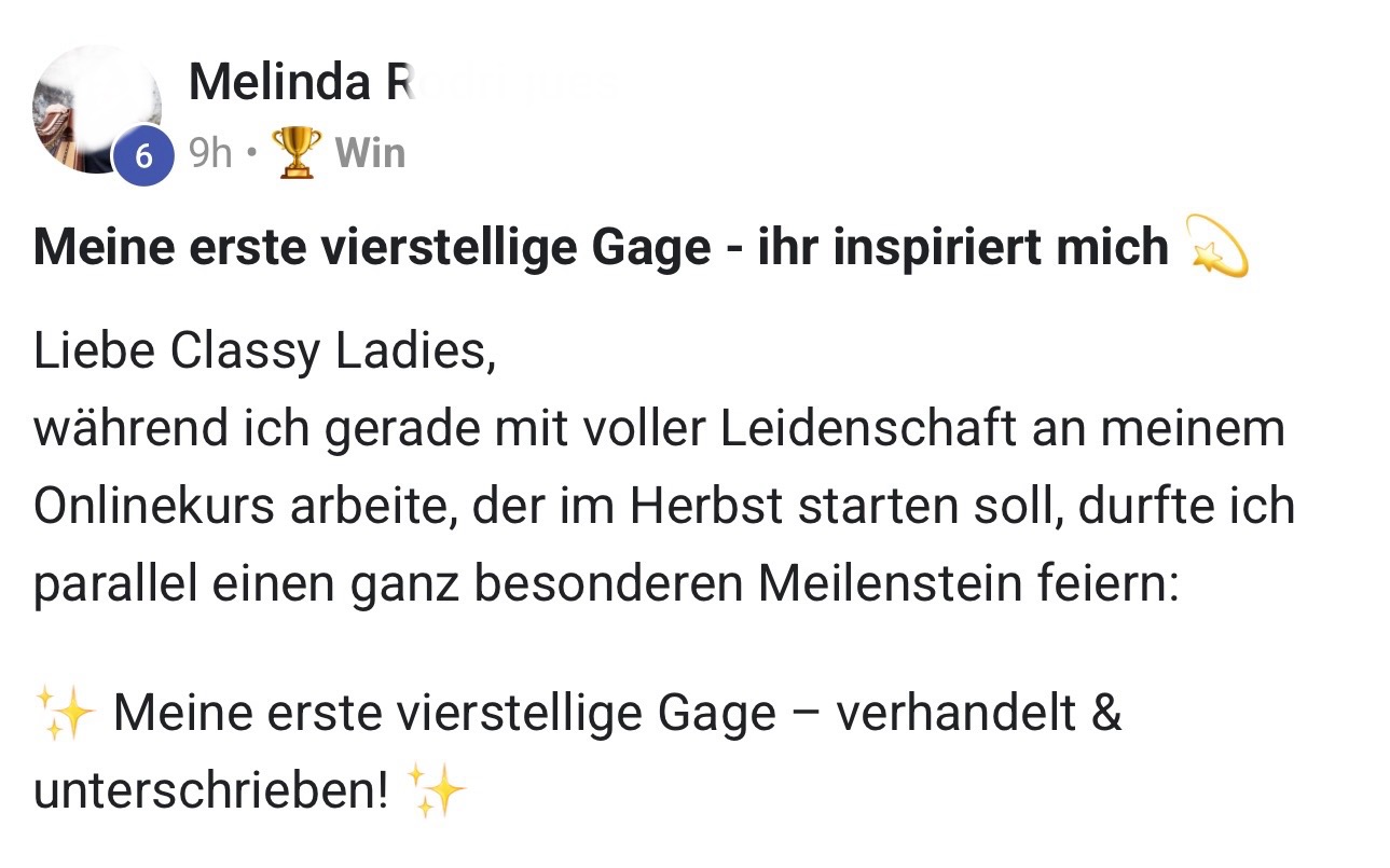 Community-Ergebnis: erste vierstellige Gage